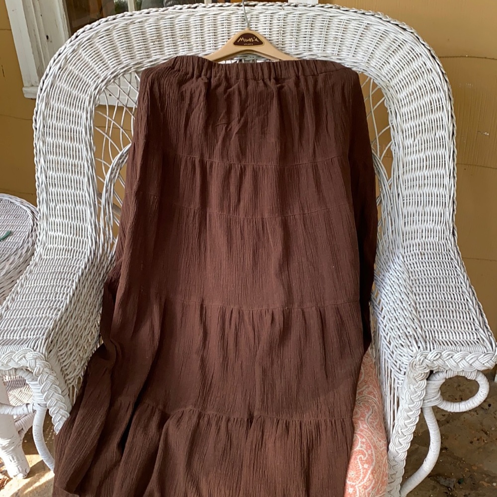 J Jill flowy brown skirt. XL
